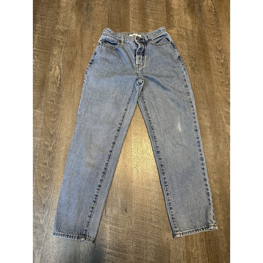 Pacsun Light Wash High Rise Straight Button Front Jeans 23‎
